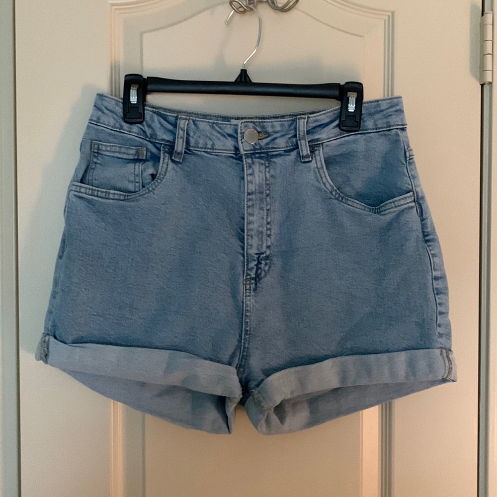 Cuffed Jean Shorts